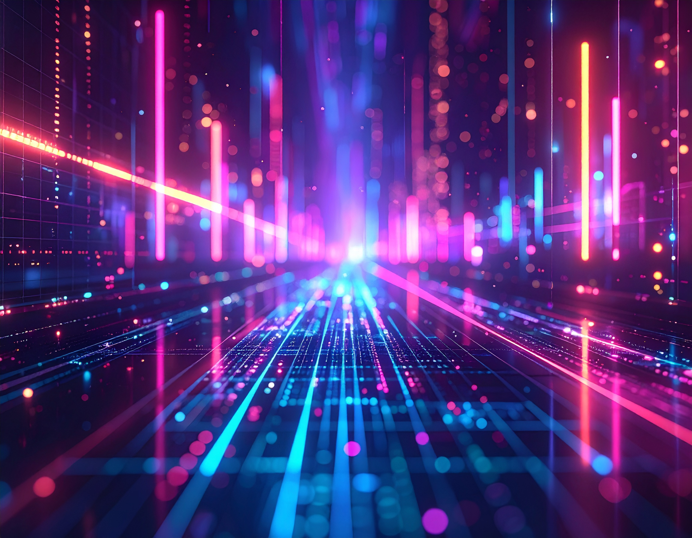 Firefly_abstract Background for a powerpoint presentation with a neon futuristic holographic 950646(1)